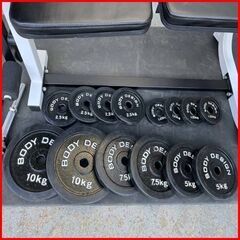 美品 BODY DESIGN/ボディデザイン マルチプレスベンチ+ラバープレート60Kg+バーベルシャフト 1本+ダンベルシャフト 2本 手渡し希望/自社配送可能（配送エリアについてお問い合わせください）筋トレ・宅トレの初心者に最適