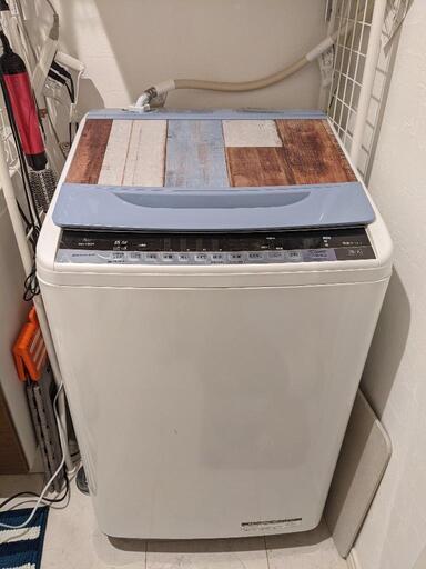 日立 洗濯機 2016年製 8.0kg BW-V80A ナイアガラ ビート洗浄 ビートウォッシュ