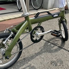 OUTRUNK 14インチ 折り畳み自転車 カーキ