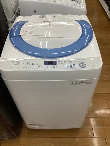 SHARP 全自動洗濯機ES-G70R 2016年製　7.0kg
