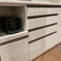 【愛品館市原店】松田家具　スライド扉キッチンボード【愛市IKB】