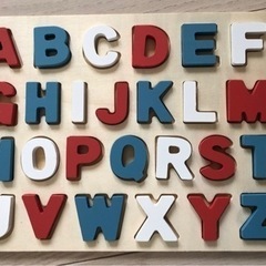【ネット決済】知育パズル２枚セット　木製アルファベット
