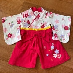size60 子供服　袴カバーオール