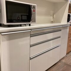 【愛品館市原店】松田家具スライド式カウンター搭載キッチンボード【愛市IKB】