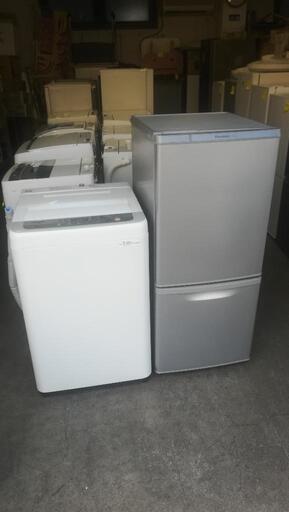 セット137⭐配送と設置は無料サービス⭐パナソニック洗濯機5kg＋パナソニック冷蔵庫138L