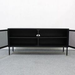 フランフラン アルバ TVボード マットブラック スチール パンチング 