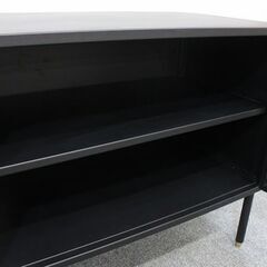 フランフラン アルバ TVボード マットブラック スチール パンチング 