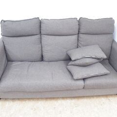 布 ソファ ブラウン 3人掛け 中古品