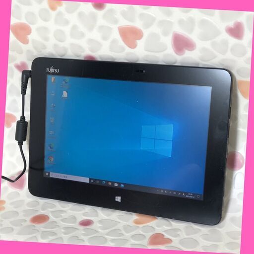 新生活応援セール 在庫処分 タブレット 中古良品 10.1型 富士通 Q555/K32 Atom Z3745 4GB SSD-64GB 無線 カメラ Bluetooth Win10 Office