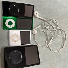 iPod 4台、イヤホン