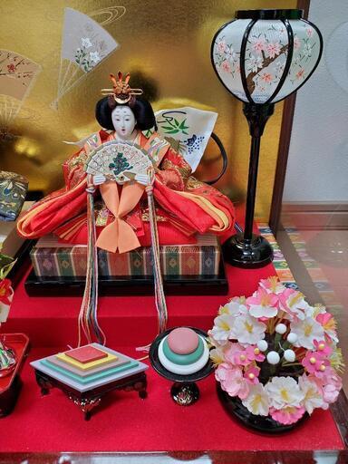 美品 雛人形 本頭西陣織 平安十二単衣 親王飾り