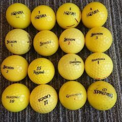 ゴルフボール ロストボール カラーボール黄色