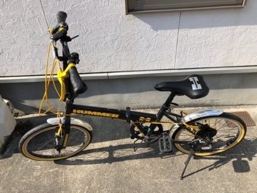 HUMMER ハマー 折りたたみ自転車 黒 ブラック 組み立て確認済
