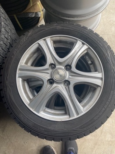 超溝多い 155/65R14 ダンロップ スタッドレス アルミホイール付き 軽