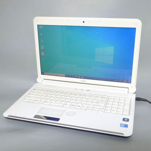 大容量HDD-750G Wi-Fi有 ノートパソコン 15.6型 富士通 AH53/C 中古美品 Core i3 4GB DVDマルチ 無線 webカメラ Windows10 Office