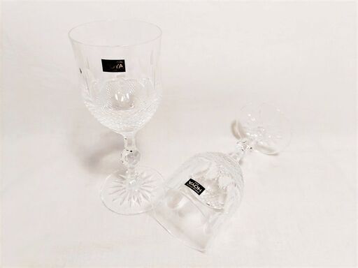 HOYA CRYSTAL ホヤ 高級 ワイングラス 2客セット 洋食器 コップ