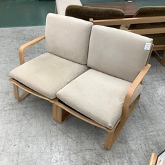 家具ならトレファク吉川店！！ 無印良品 2人掛けソファー グレー シミ有 布