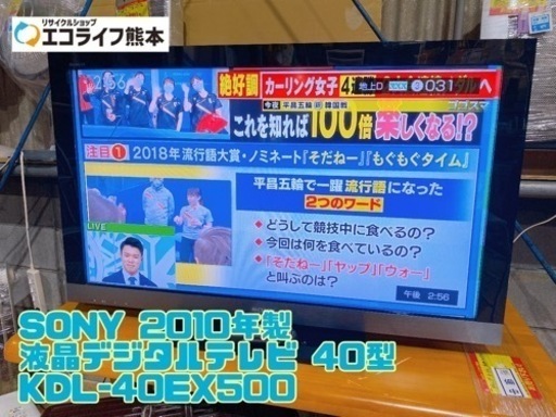 SONY 2010年製 液晶デジタルテレビ 40型 KDL-40EX500【C4-215】