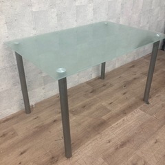 モダン ガラス天板 ダイニングテーブル ガラステーブル 