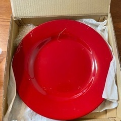 赤い洋皿