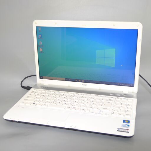 大容量HDD-750GB Wi-Fi有 中古美品 ノートパソコン 15.6型 NEC PC-LS150FS6W ホワイト Pentium 4GB DVDマルチ 無線 Windows10 Office