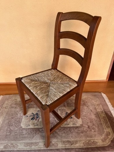 【レストラン向け:16脚セット:イタリア製木製椅子】MERY(スペア布座面16枚付き)
