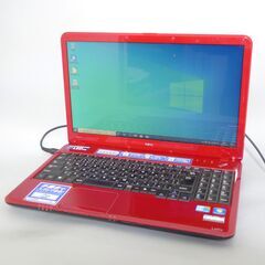 新品高速SSD Wi-Fi有 レッド 赤色 ノートパソコン 15.6型 NEC PC 