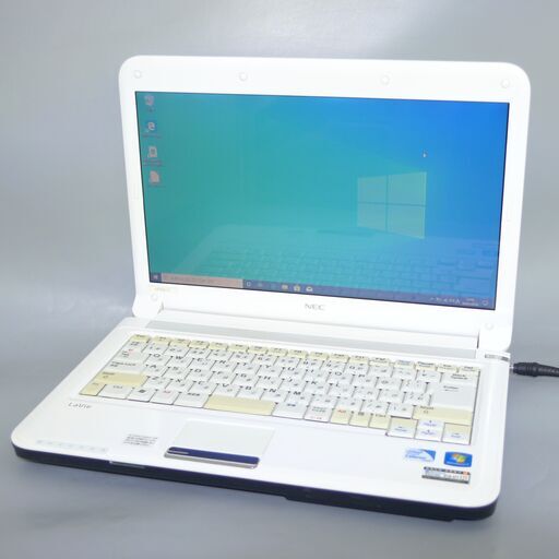 中古美品 Wi-Fi有 ノートパソコン 14型ワイド NEC PC-LE150C1 ホワイト Celeron 4GB DVDマルチ 無線 Windows10 Office 即使用可能