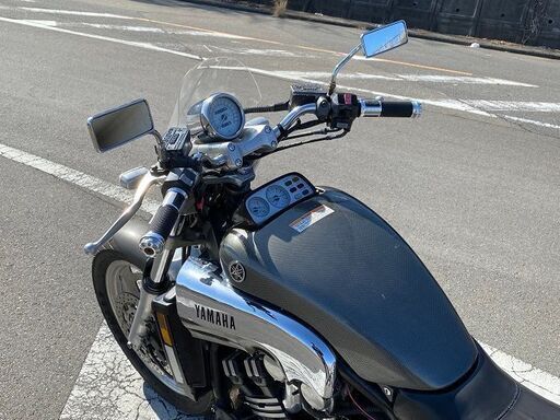 車検R4.9/23迄 ヤマハ V-ｍax 2WF 逆車 カーボン外装 オーリンズ オーバーマフラーリアキャリア Vブースト VMAX 1200 車検R4.9/23迄 ヤマハ V-max 2WF 逆車 カーボン外装 オーリンズ