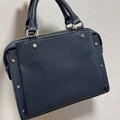 ZARA ハンドバッグ(ネイビー)