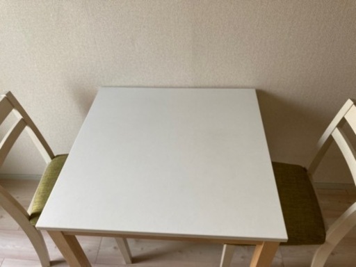 ニトリ ダイニングテーブルセット ニトリ ダイニングテーブル（白）と