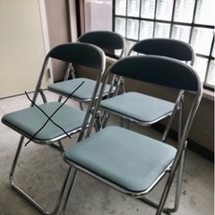 【中古品】コクヨ　KOKUYO パイプ椅子　折り畳み式　3脚セット