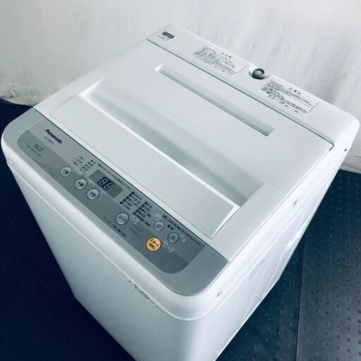 パナソニック Panasonic 洗濯機 一人暮らし 中古 2018年製 全自動洗濯機 5.0kg シルバー 送風 乾燥機能付き NA-F50B11  【リユース品：状態A】【送料無料】【設置費用無料】 (No.sc10362)
