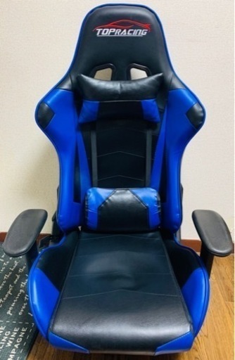◆ TOPRACING ゲーミング座椅子 ◆ブルー