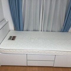 シングルベッド　ニトリ　ベッド　収納付き　