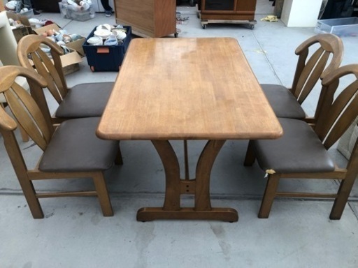 ダイニング5点セット 松田家具　テーブルサイズ120×80×72