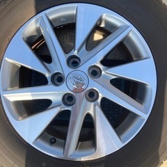 【中古】トヨタ 20アルファード 後期 純正 6.5J-16 +33 5H114.3 + 【中古】ブリヂストン プレイズ PX-RV 215/65R16 4本セット