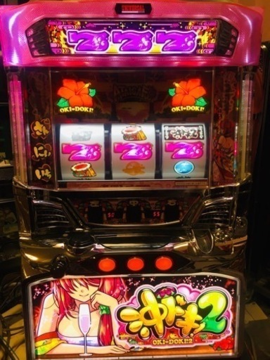 沖スロ◎沖ドキ2◎コイン不要機付◎ドアキー　設定キー付　フルセット