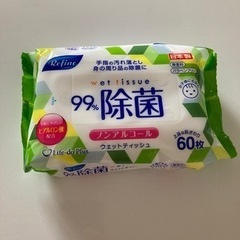 日本製の上質除菌シート　60枚入　ノンアルコール　ヒアルロン酸配合