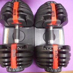 BTM 可変式ダンベル24KG セット 2.5kg～24kg 15段階調節