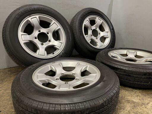 【Firestone DESTINATION LE02 175/80R16】夏タイヤ【SUZUKI ジムニー 純正ホイール 16インチ 5.5J5HPCD139.7+22】バリ溝　(MTN130) クレジットカード QRコード決済可能