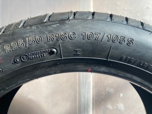ハイエース ホワイトレター 夏タイヤ 車検対応 225/50R18 4本 貨物規格