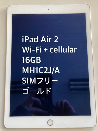 お得セット Air iPad 2 [ゴールド] 16GB Wi-Fi+Cellular 周辺機器