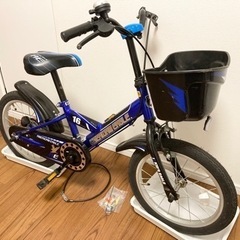 美品⭐︎幼児用自転車16型　アメリカンイーグル　ブルー