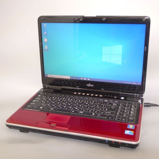 新品SSD Wi-Fi有 レッド 赤 ノートパソコン 15.6型 富士通 AH700/5A