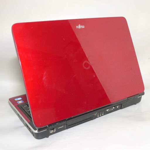 新品SSD Wi-Fi有 レッド 赤 ノートパソコン 15.6型 富士通 AH700/5A 