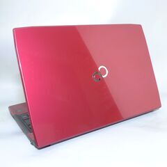 大容量HDD-750G Wi-Fi有 赤色 ノートパソコン 15.6型 富士通 AH45/M