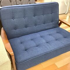 2人掛けソファー ネイビー 【トレファク岸和田店】
