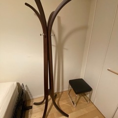 北欧デザイン プライウッド 曲木 ウォールナット コートハンガー ハンガースタンド ハット掛け 