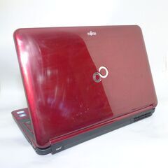新品SSD レッド 赤 ノートパソコン 15.6型 富士通 AH77/G 中古良品 第2世代